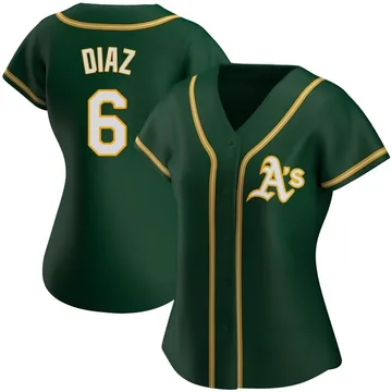 Aledmys Diaz Women's Oakland Athletics Authentic Alternate Jersey - Green