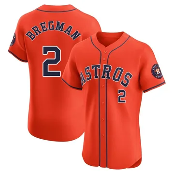 Alex Bregman Men's Houston Astros Elite Alternate Vapor Premier Jersey - Orange