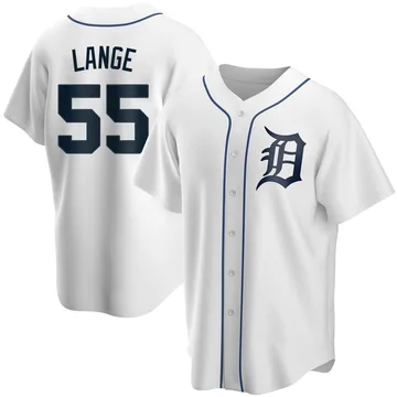 Alex Lange Men's Detroit Tigers Replica Home Jersey - White