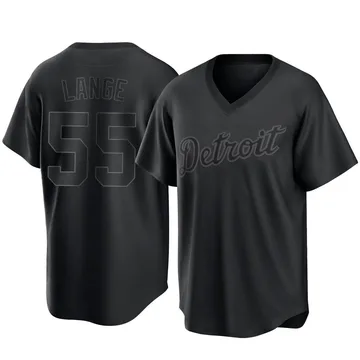 Alex Lange Men's Detroit Tigers Replica Pitch Fashion Jersey - Black