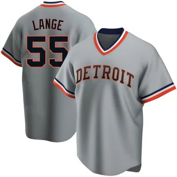 Alex Lange Men's Detroit Tigers Replica Road Cooperstown Collection Jersey - Gray