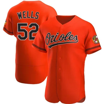 Alexander Wells Men's Baltimore Orioles Authentic Alternate Jersey - Orange