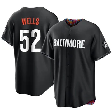 Alexander Wells Men's Baltimore Orioles Replica 2023 City Connect Jersey - Black