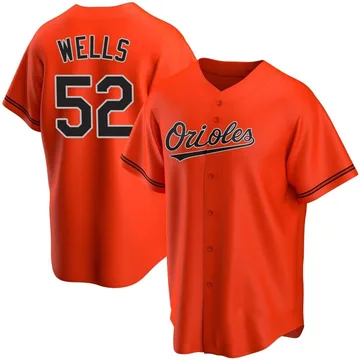 Alexander Wells Men's Baltimore Orioles Replica Alternate Jersey - Orange