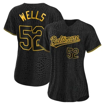 Alexander Wells Women's Baltimore Orioles Authentic Snake Skin City Jersey - Black