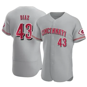 Alexis Diaz Men's Cincinnati Reds Authentic Road Jersey - Gray