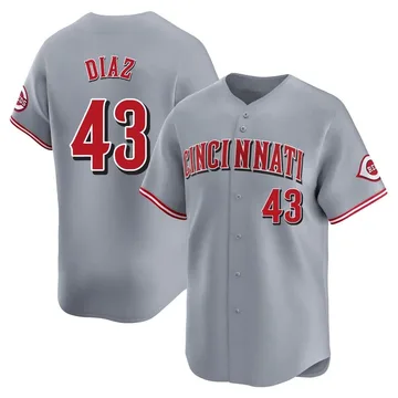 Alexis Diaz Men's Cincinnati Reds Limited Away Jersey - Gray