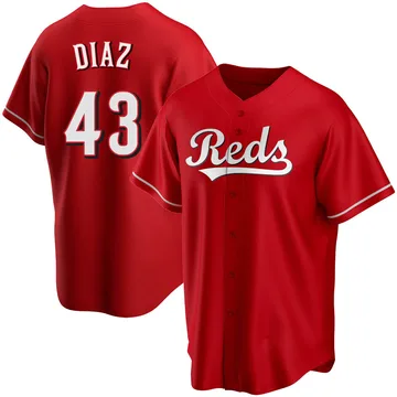 Alexis Diaz Men's Cincinnati Reds Replica Alternate Jersey - Red