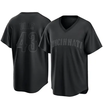 Alexis Diaz Men's Cincinnati Reds Replica Pitch Fashion Jersey - Black