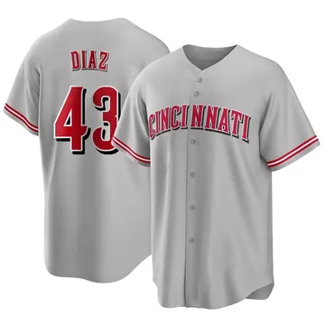 Alexis Diaz Men's Cincinnati Reds Replica Road Jersey - Gray