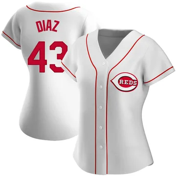 Alexis Diaz Women's Cincinnati Reds Authentic Home Jersey - White