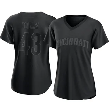 Alexis Diaz Women's Cincinnati Reds Authentic Pitch Fashion Jersey - Black