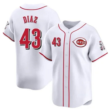 Alexis Diaz Youth Cincinnati Reds Limited Home Jersey - White