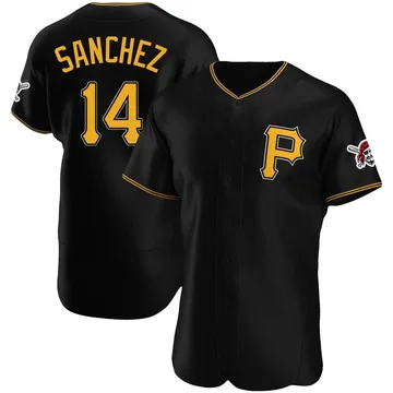 Ali Sanchez Men's Pittsburgh Pirates Authentic Alternate Jersey - Black