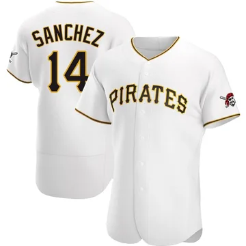 Ali Sanchez Men's Pittsburgh Pirates Authentic Home Jersey - White