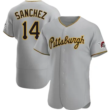 Ali Sanchez Men's Pittsburgh Pirates Authentic Road Jersey - Gray