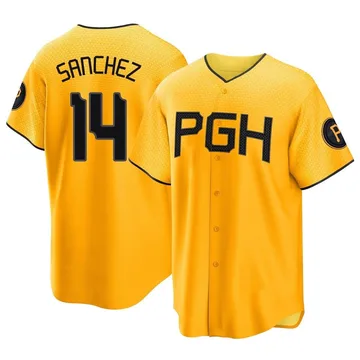 Ali Sanchez Men's Pittsburgh Pirates Replica 2023 City Connect Jersey - Gold