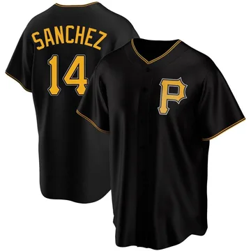 Ali Sanchez Youth Pittsburgh Pirates Replica Alternate Jersey - Black