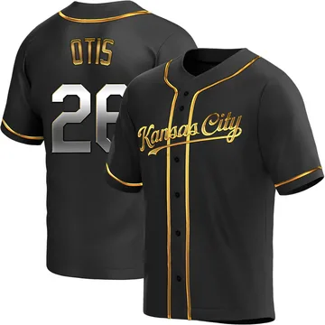 Amos Otis Youth Kansas City Royals Replica Alternate Jersey - Black Golden