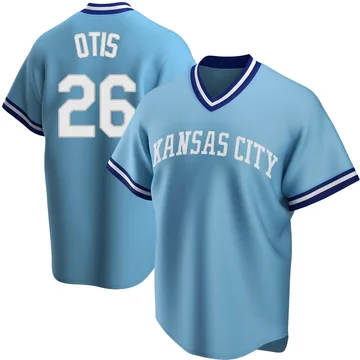 Amos Otis Youth Kansas City Royals Replica Road Cooperstown Collection Jersey - Light Blue