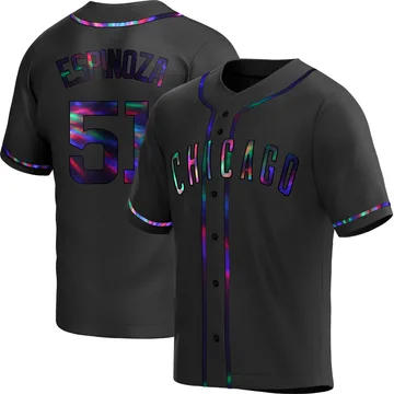 Anderson Espinoza Men's Chicago Cubs Replica Alternate Jersey - Black Holographic