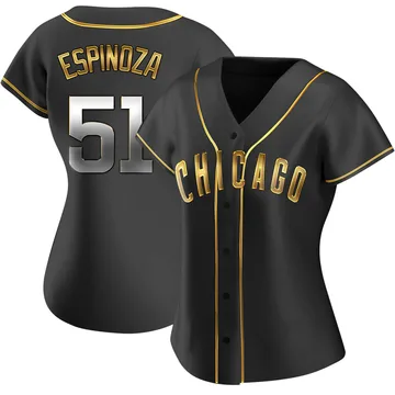 Anderson Espinoza Women's Chicago Cubs Replica Alternate Jersey - Black Golden