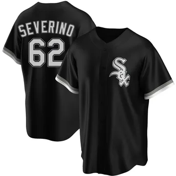 Anderson Severino Men's Chicago White Sox Replica Alternate Jersey - Black