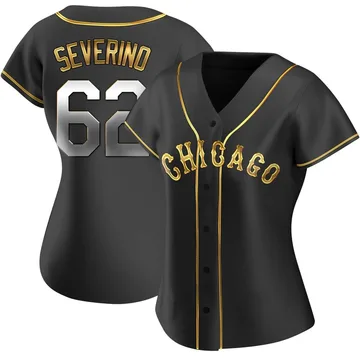 Anderson Severino Women's Chicago White Sox Replica Alternate Jersey - Black Golden