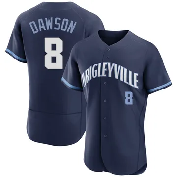 Andre Dawson Men's Chicago Cubs Authentic 2021 City Connect Jersey - Navy