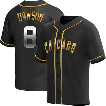 Andre Dawson Men's Chicago Cubs Replica Alternate Jersey - Black Golden