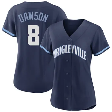 Andre Dawson Women's Chicago Cubs Authentic 2021 City Connect Jersey - Navy