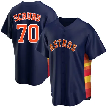 Andre Scrubb Men's Houston Astros Replica Alternate Jersey - Navy