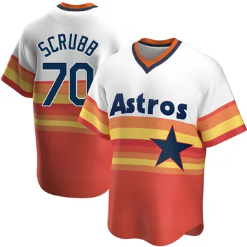 Andre Scrubb Men's Houston Astros Replica Home Cooperstown Collection Jersey - White