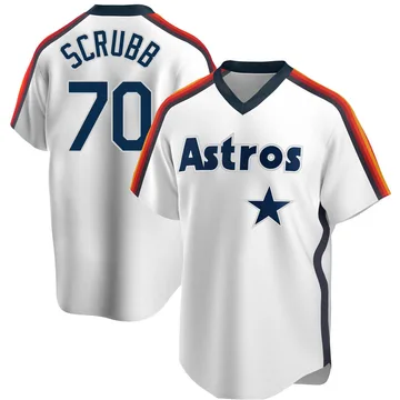 Andre Scrubb Men's Houston Astros Replica Home Cooperstown Collection Team Jersey - White