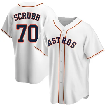 Andre Scrubb Men's Houston Astros Replica Home Jersey - White