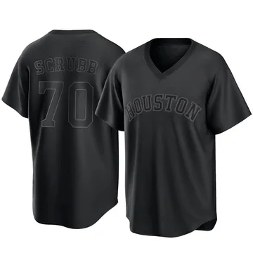 Andre Scrubb Men's Houston Astros Replica Pitch Fashion Jersey - Black