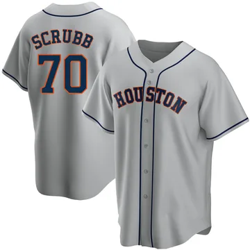 Andre Scrubb Men's Houston Astros Replica Road Jersey - Gray