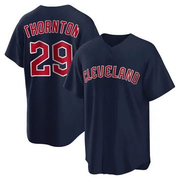 Andre Thornton Men's Cleveland Guardians Replica Alternate Jersey - Navy