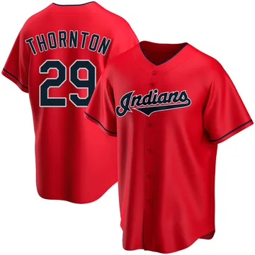 Andre Thornton Men's Cleveland Guardians Replica Alternate Jersey - Red