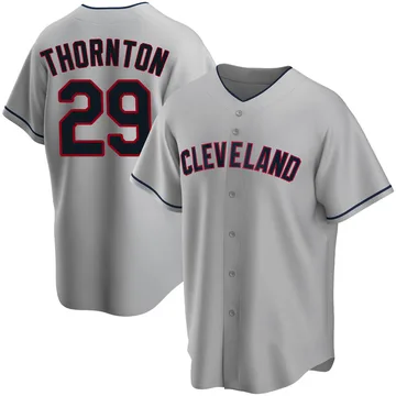 Andre Thornton Men's Cleveland Guardians Replica Road Jersey - Gray