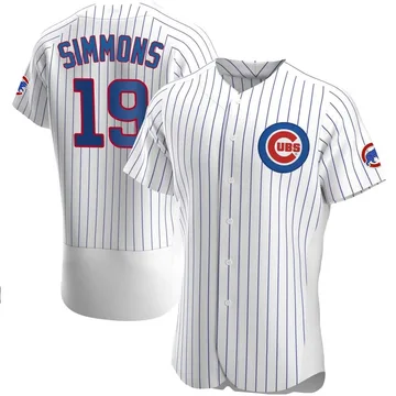 Andrelton Simmons Men's Chicago Cubs Authentic Home Jersey - White