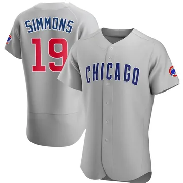 Andrelton Simmons Men's Chicago Cubs Authentic Road Jersey - Gray