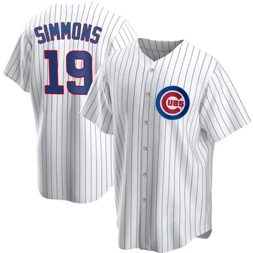 Andrelton Simmons Men's Chicago Cubs Replica Home Jersey - White