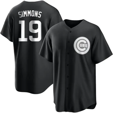 Andrelton Simmons Men's Chicago Cubs Replica Jersey - Black/White