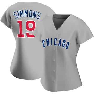 Andrelton Simmons Women's Chicago Cubs Authentic Road Jersey - Gray