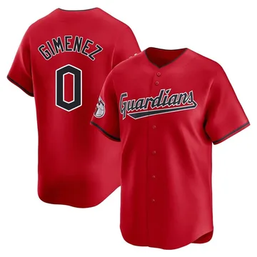 Andres Gimenez Men's Cleveland Guardians Limited Alternate Jersey - Red