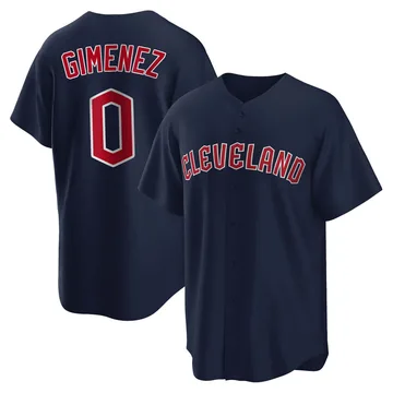 Andres Gimenez Men's Cleveland Guardians Replica Alternate Jersey - Navy