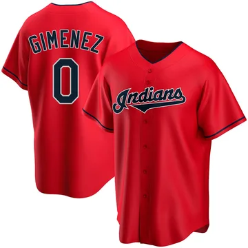 Andres Gimenez Men's Cleveland Guardians Replica Alternate Jersey - Red