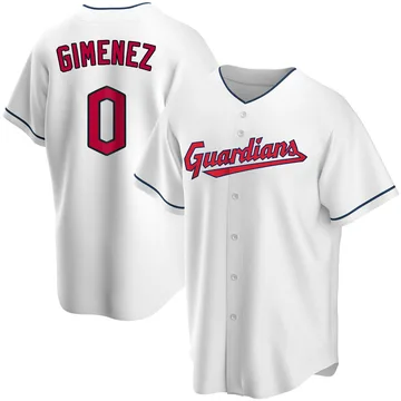 Andres Gimenez Men's Cleveland Guardians Replica Home Jersey - White