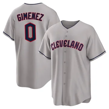 Andres Gimenez Men's Cleveland Guardians Replica Road Jersey - Gray